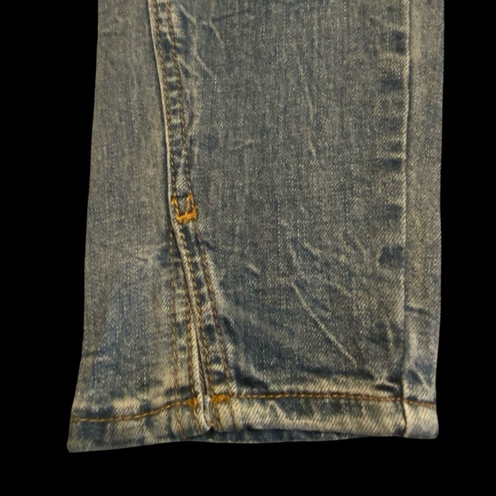 Anthropologie Evidnt Tate Skinny distressed mid rise jeans side slit size 27 NWT - Picture 9 of 10
